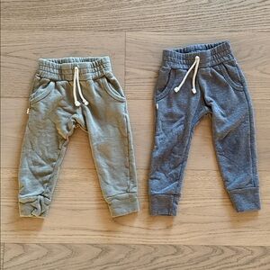 Kids' Jogger Pants Set in Green and Gray